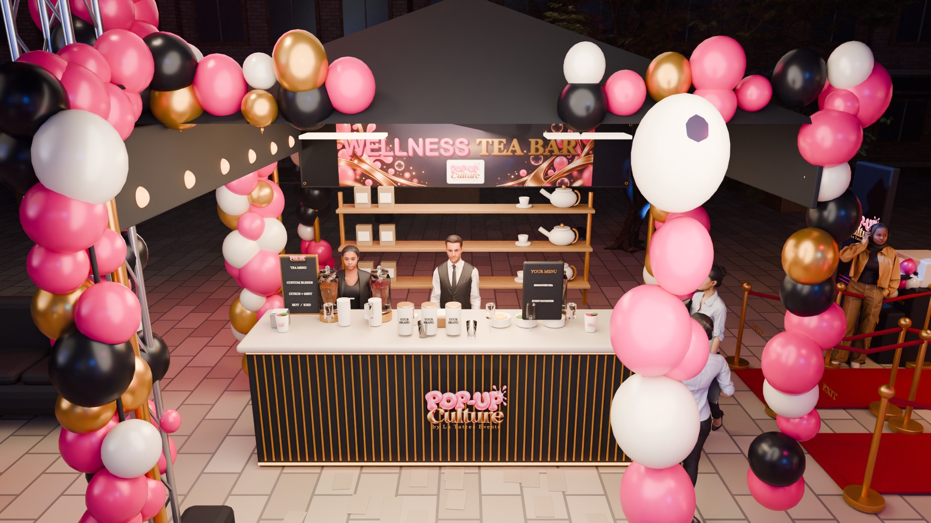 Digital event visualization: Tea Bar